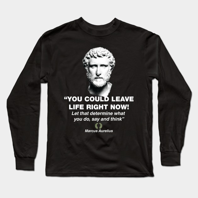 Marcus Aurelius, Chief Stoic Long Sleeve T-Shirt by emma17